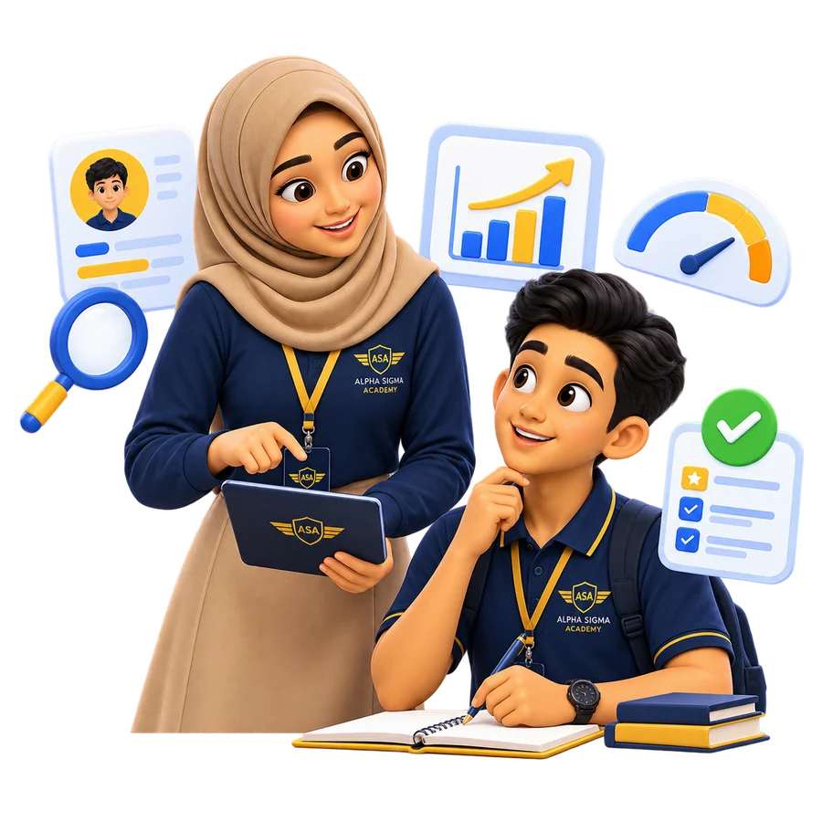 Pendampingan assessment siswa Alpha Sigma Academy